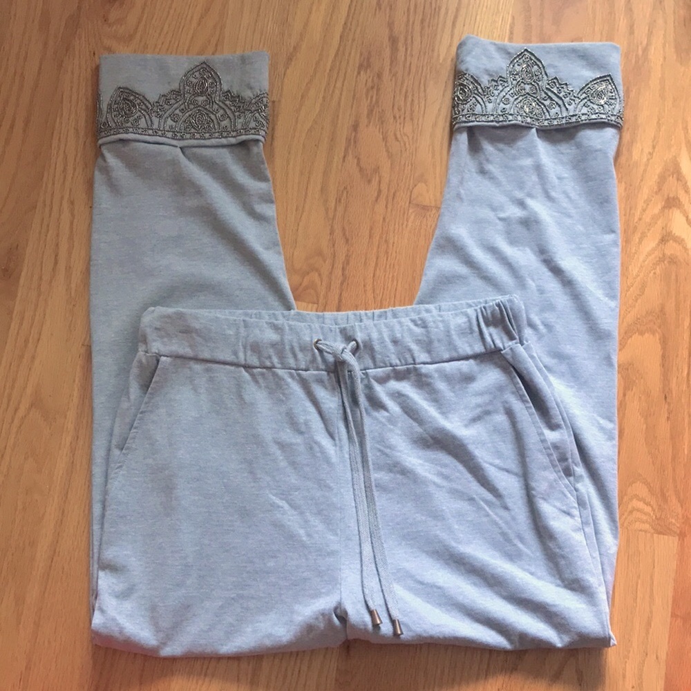 Anthropologie Beaded Joggers